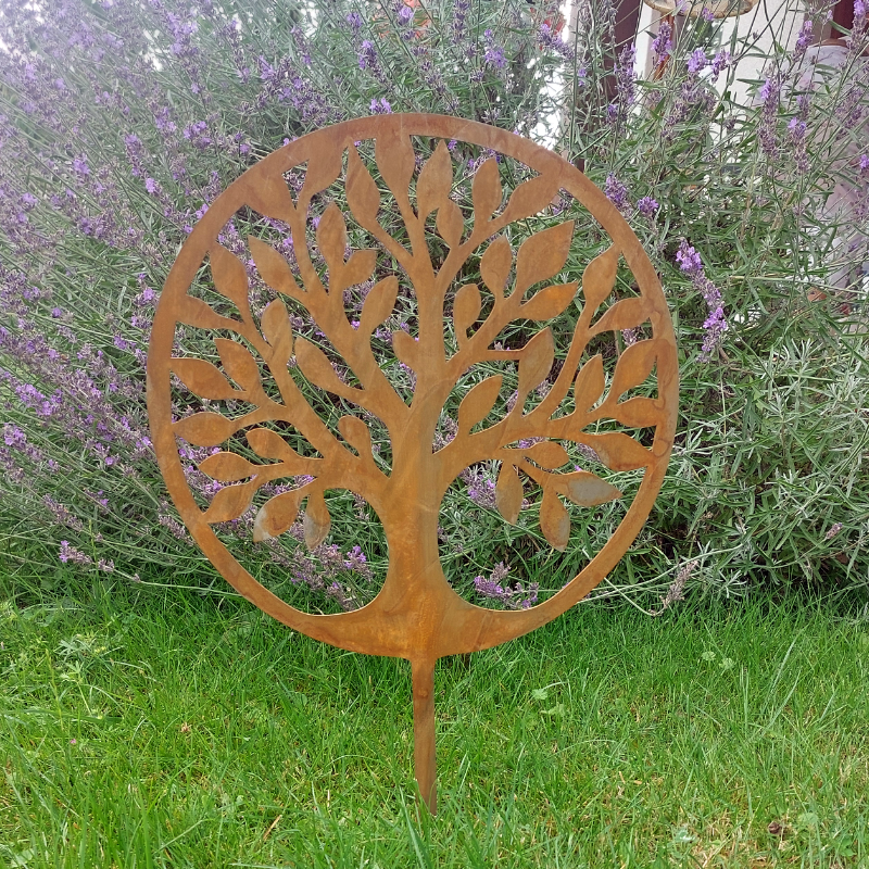 Lebensbaum aus Cortenstahl