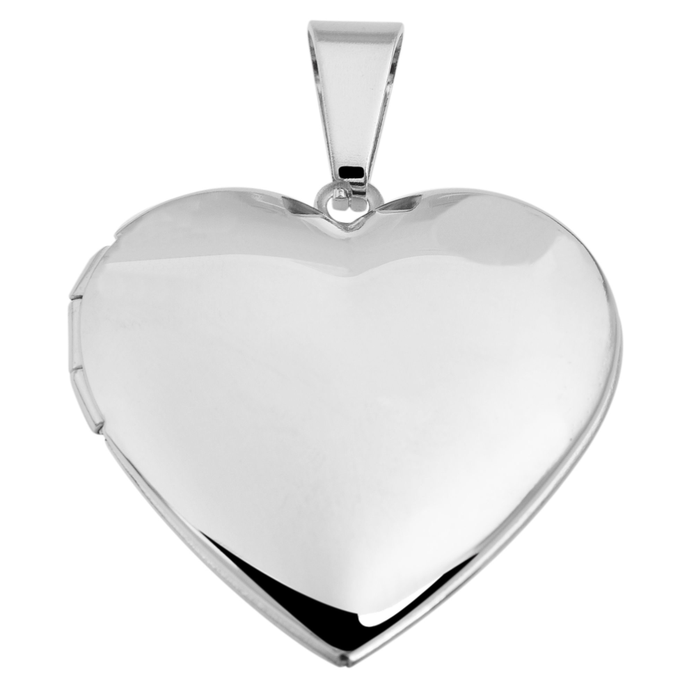 Silberner Herzanhänger für Ketten aus Edelstahl