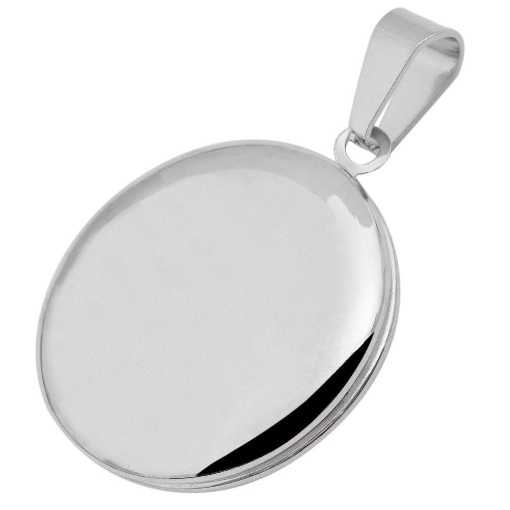 Rundes Medaillon aus Edelstahl